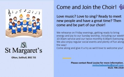 It’s great to welcome new people to the choir. More are welcome to join.