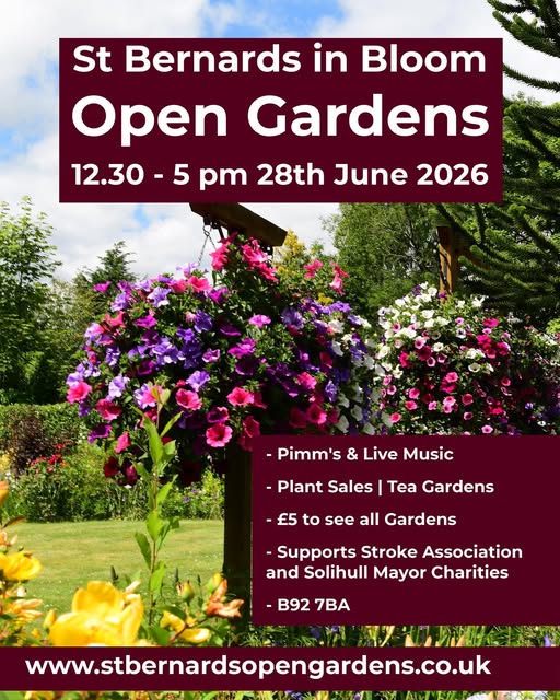 NEW for 2026 – St Margaret’s Church is joining the St Bernards in Bloom on Sunday 28th June
