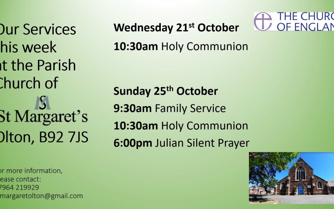 This Week’s Services
