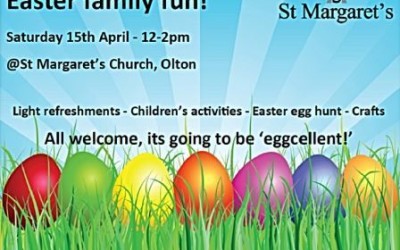 Easter Family Fun! 15th April 12.00 – 2.00 pm