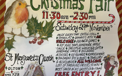 Christmas Fayre Saturday 29th Nov 11.30-2.30